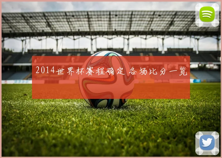 2014世界杯赛程确定 各场比分一览