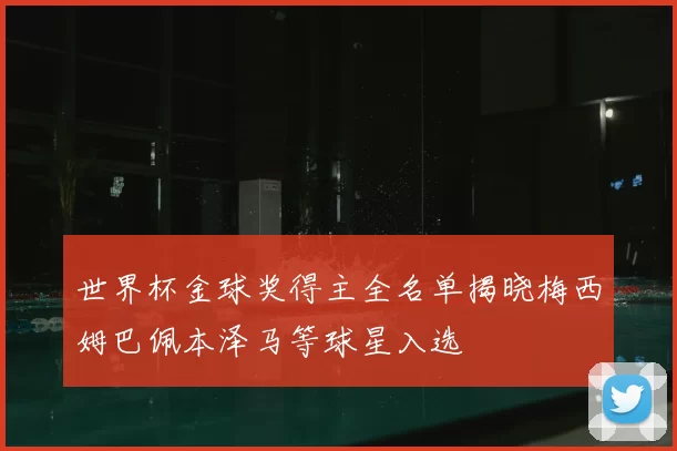 世界杯金球奖得主全名单揭晓梅西姆巴佩本泽马等球星入选